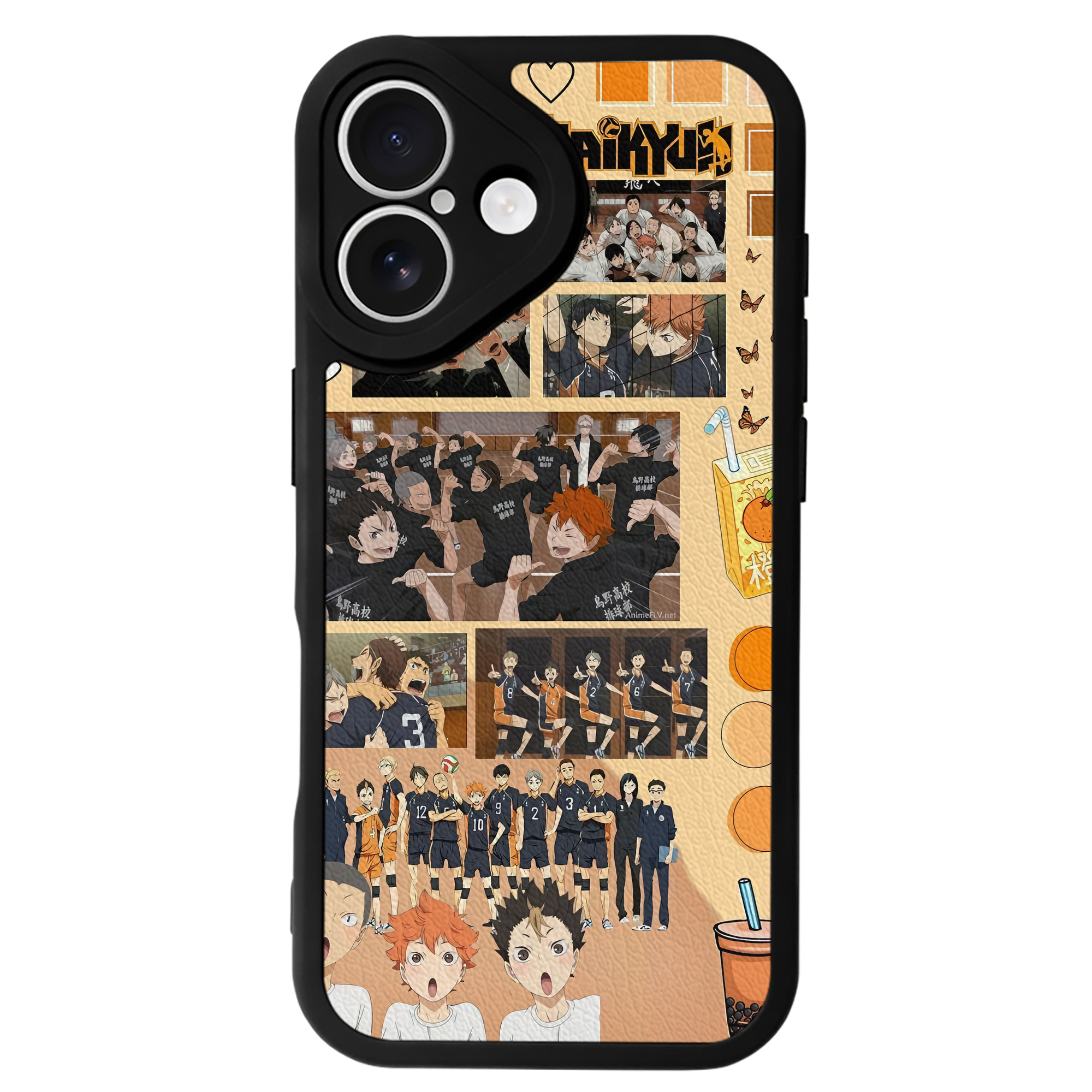 （画像用） ハイキュー!! Haikyu!! 【iPhone 16シリーズ対応】シリコンスマホケース（レザー調） 材質：シリコン